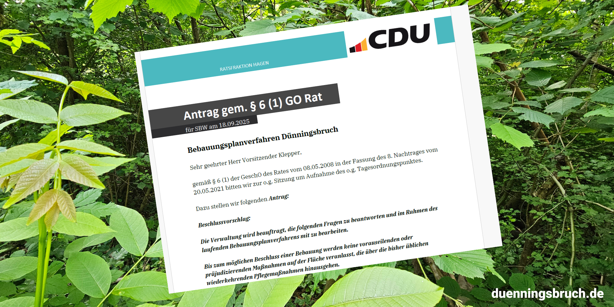 Antrag CDU